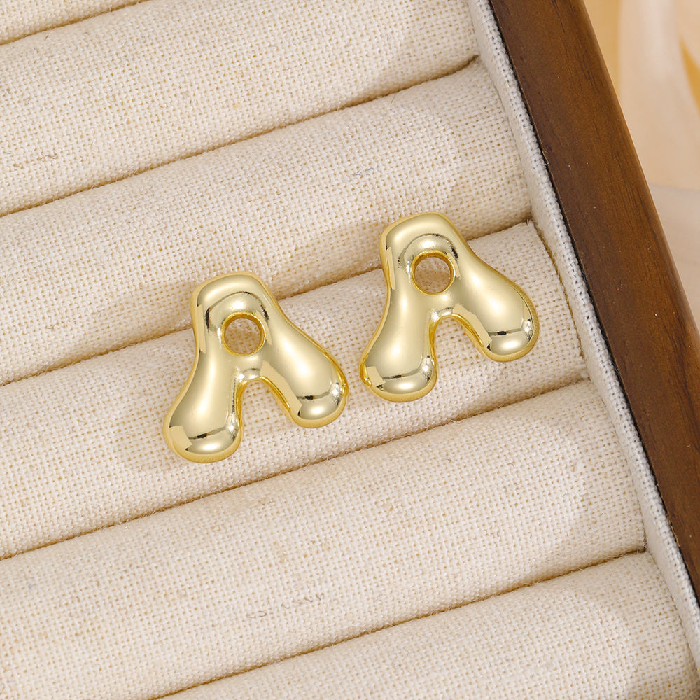 Bubble Letter Studs A-M