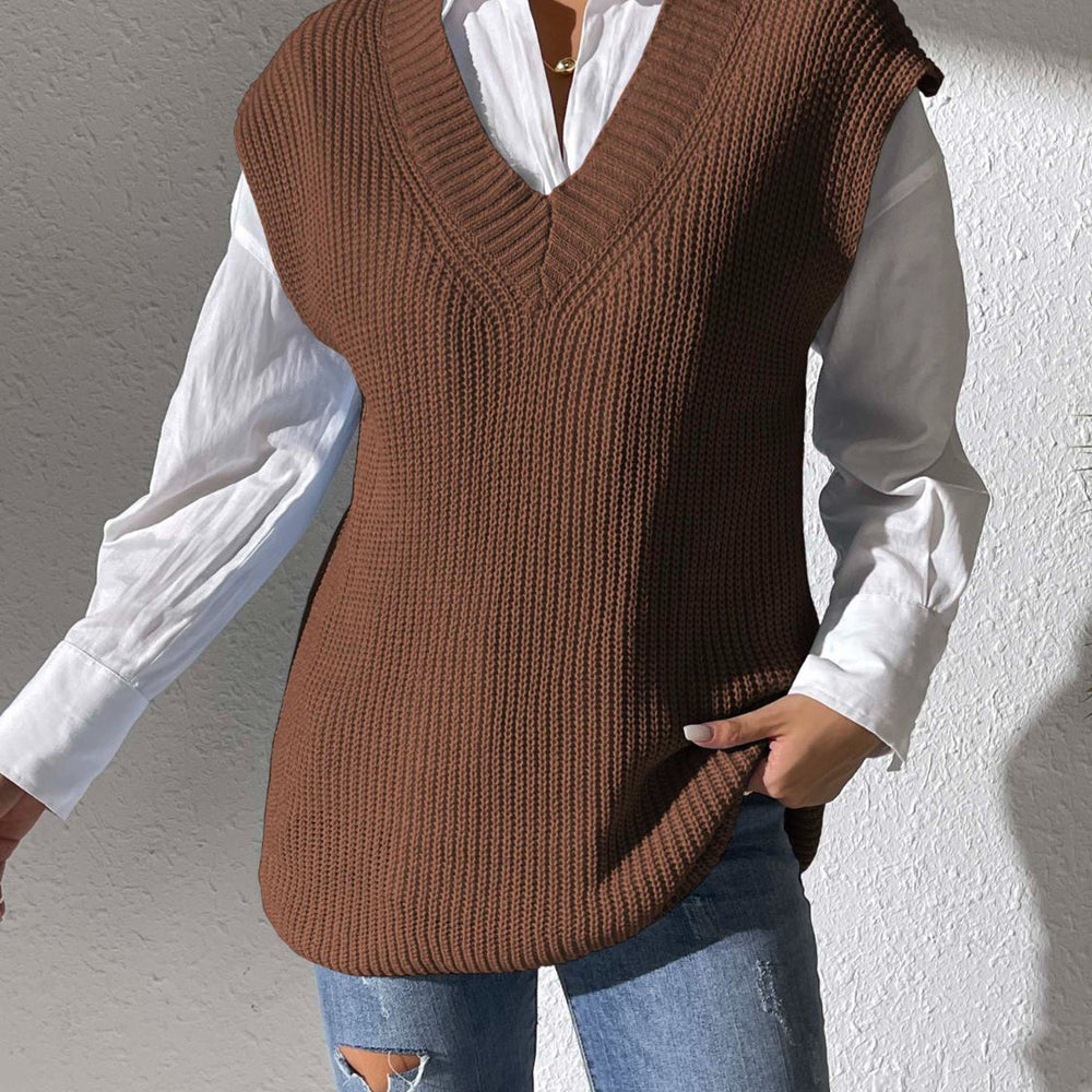 
                  
                    V-Neck Sweater Vest - Black Ivory Apparel and Boutique
                  
                