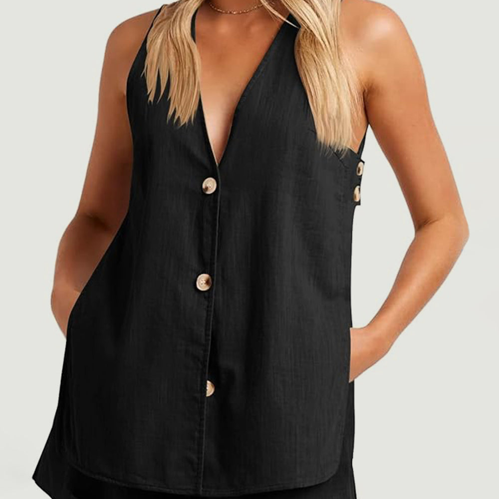 
                  
                    Effortless Chic Button-Up Ensemble - Black Ivory Apparel and Boutique
                  
                