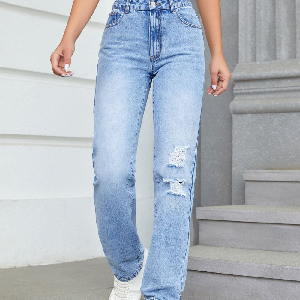 Distressed Jeans with Pockets