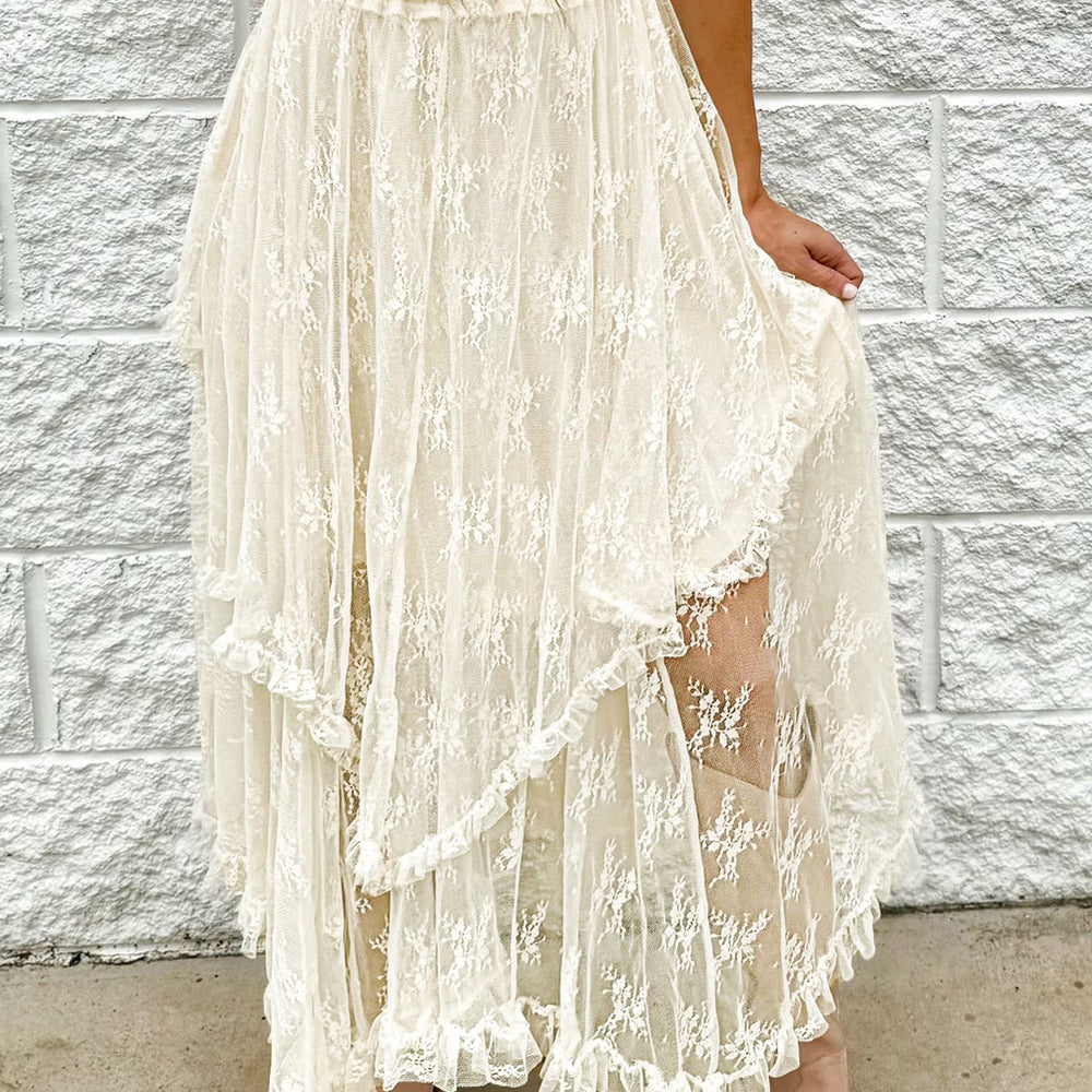 
                  
                    Lace Tiered Midi Skirt
                  
                