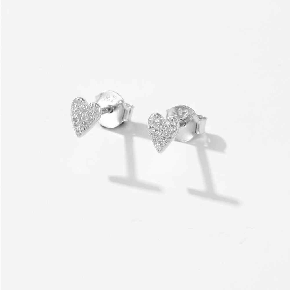 
                      
                        925 Sterling Silver Zircon Heart Stud Earrings
                      
                    