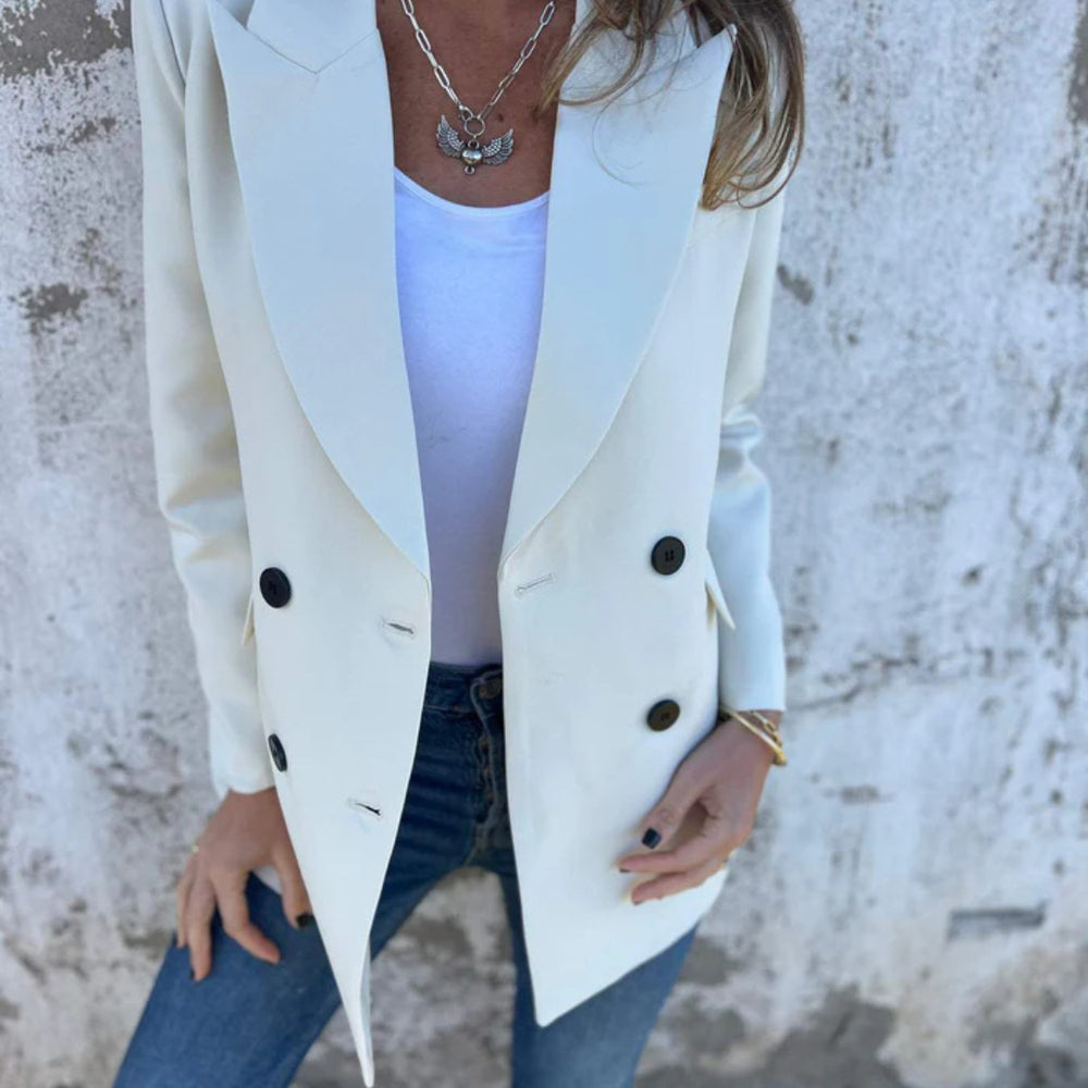 Full Size Collared Neck Long Sleeve Blazer