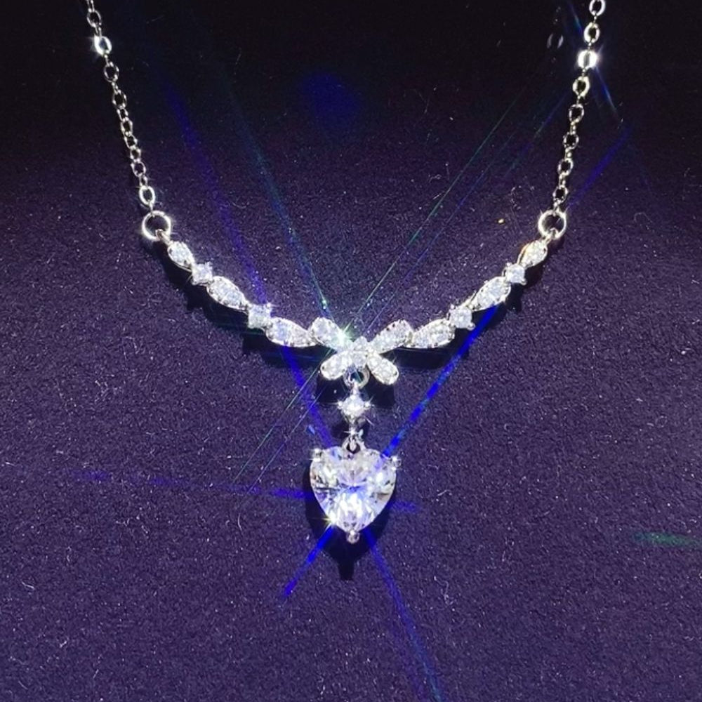 1 Carat 925 Sterling Silver Moissanite Necklace