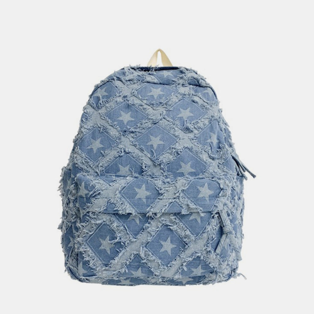 Star Denim Backpack Bag