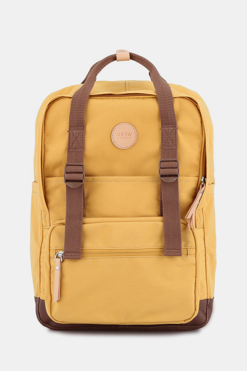 Himawari Waterproof Canvas Backpack Bag with Side Pockets - Black Ivory Apparel & Boutique