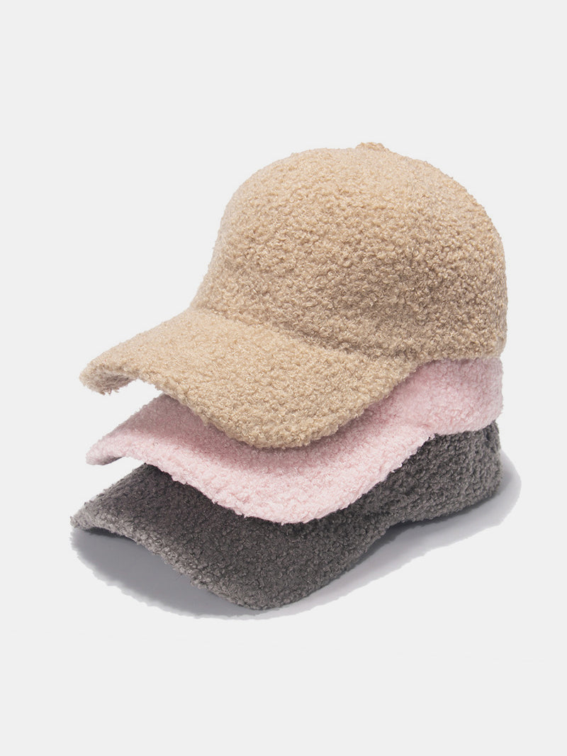 Sherpa Solid Color Baseball Cap - Black Ivory Apparel & Boutique