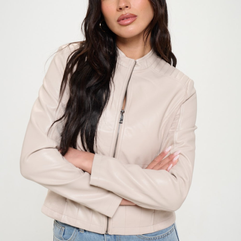 
                      
                        Coalition LA Zip Up Vegan Moto Jacket
                      
                    