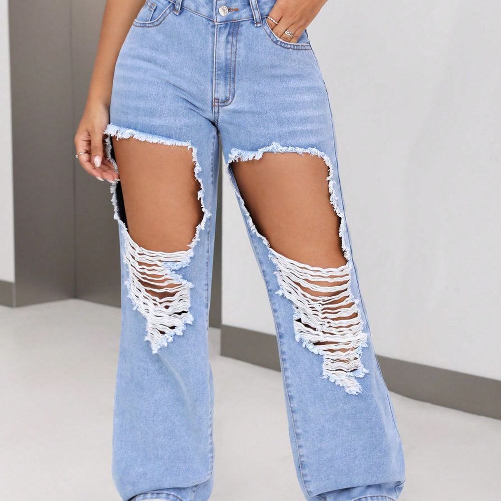 Distressed Jeans with Pockets