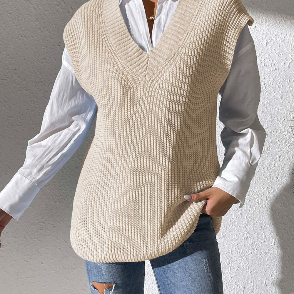 
                  
                    V-Neck Sweater Vest - Black Ivory Apparel and Boutique
                  
                