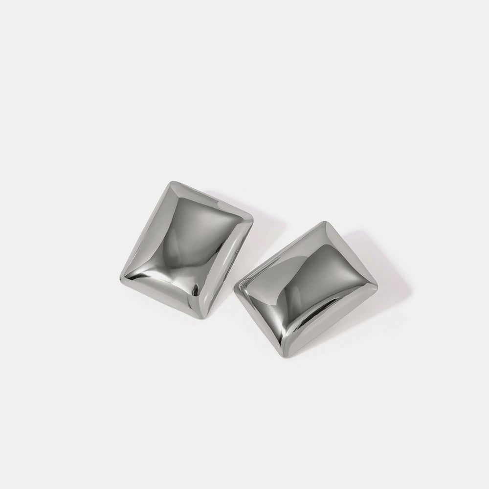 
                  
                    Stainless Steel Rectangular Stud Earrings - Black Ivory Apparel and Boutique
                  
                