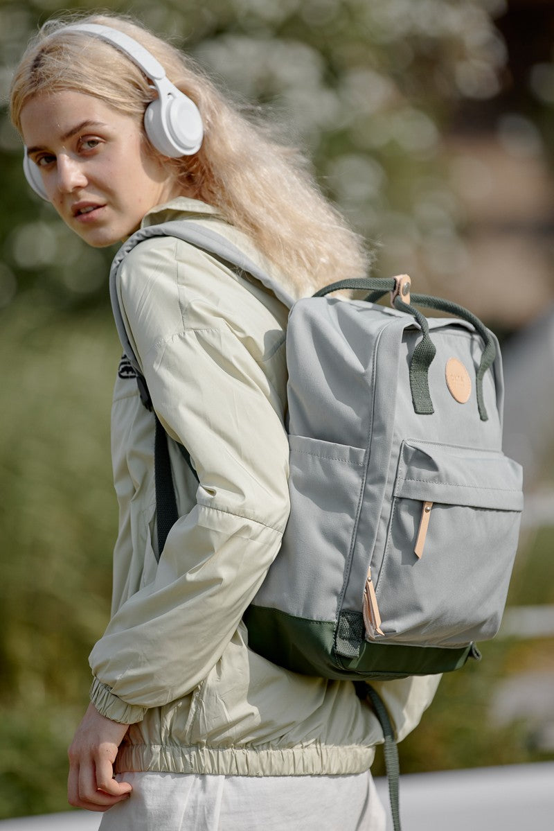 Himawari Waterproof Canvas Backpack Bag with Side Pockets - Black Ivory Apparel & Boutique
