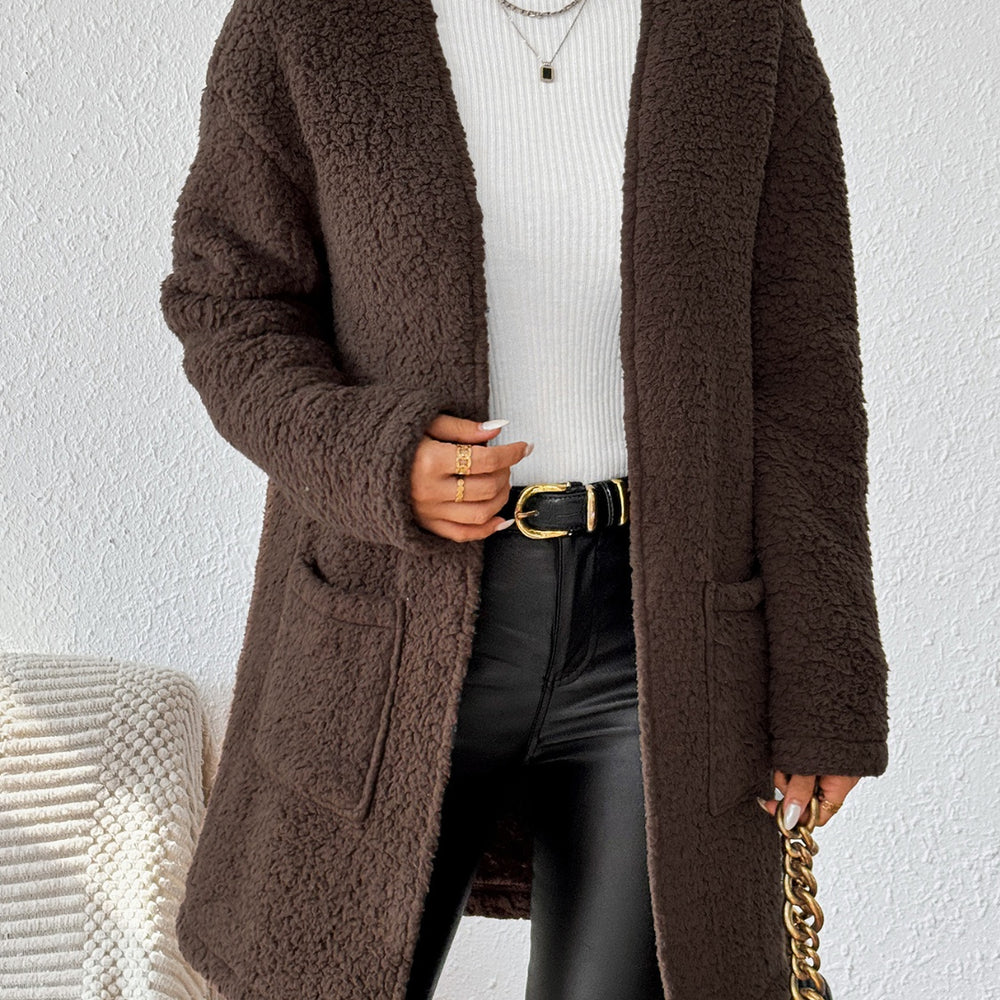 
                      
                        Open Front Long Sleeve Winter Coat
                      
                    