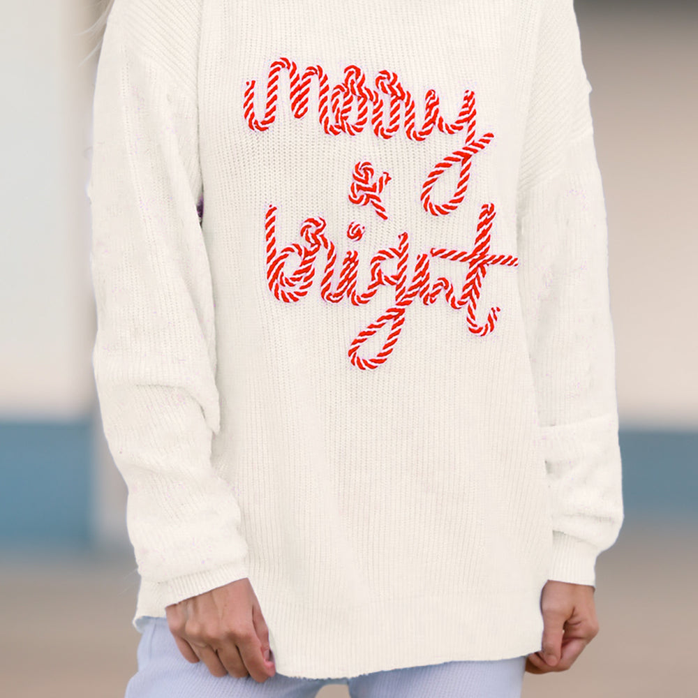 MERRY & BRIGHT Round Neck Sweater