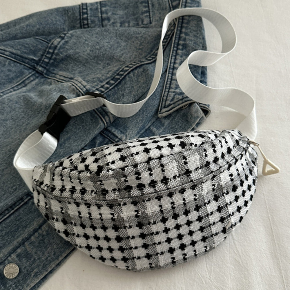 
                      
                        Plaid Wide Strap Crossbody Bag
                      
                    