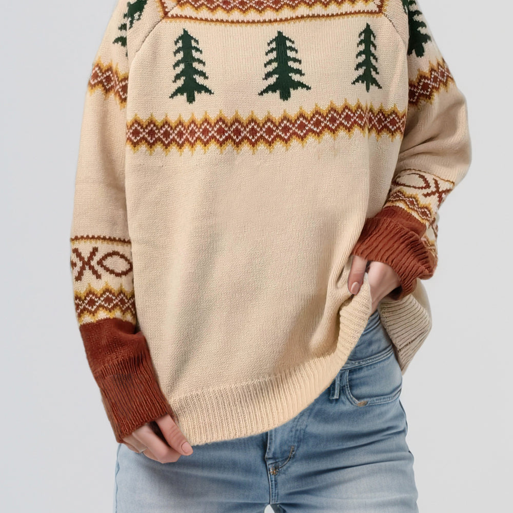 
                      
                        Graphic Round Neck Long Sleeve Sweater
                      
                    