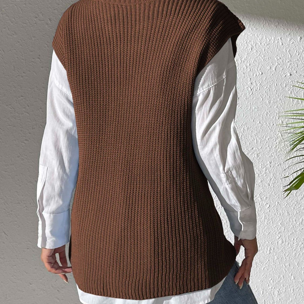 
                  
                    V-Neck Sweater Vest - Black Ivory Apparel and Boutique
                  
                