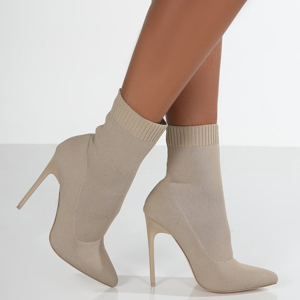 
                  
                    Mesh Point Toe Stiletto Boots
                  
                