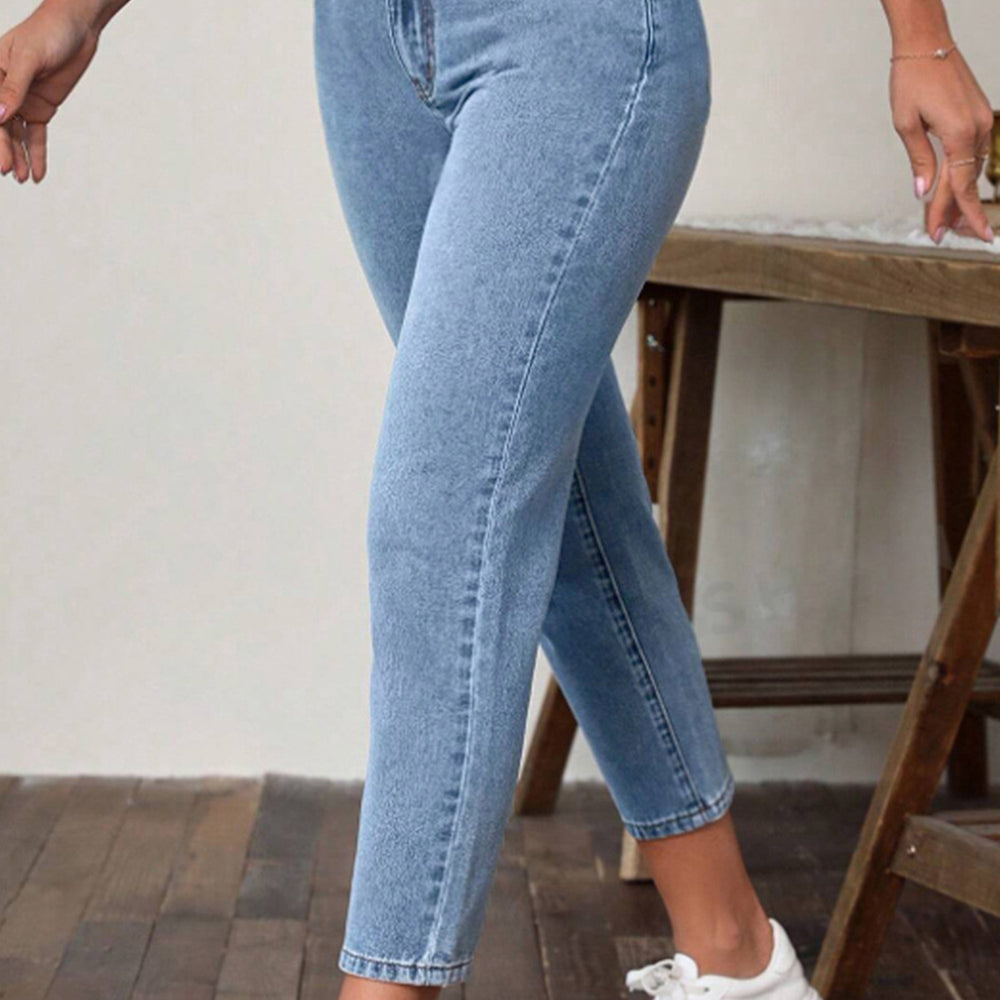 
                  
                    High Waist Jeans with Pockets
                  
                