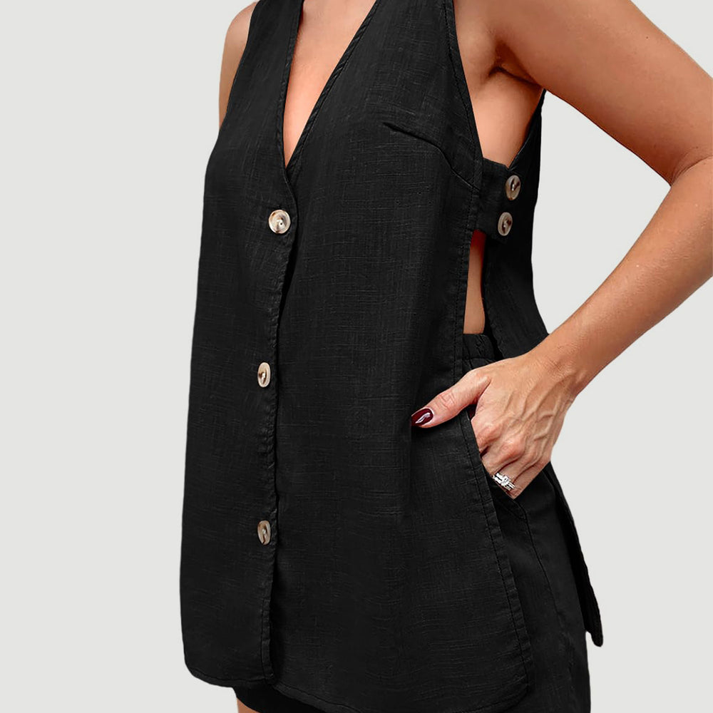 
                  
                    Effortless Chic Button-Up Ensemble - Black Ivory Apparel and Boutique
                  
                