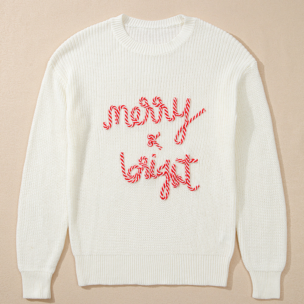 MERRY & BRIGHT Round Neck Sweater