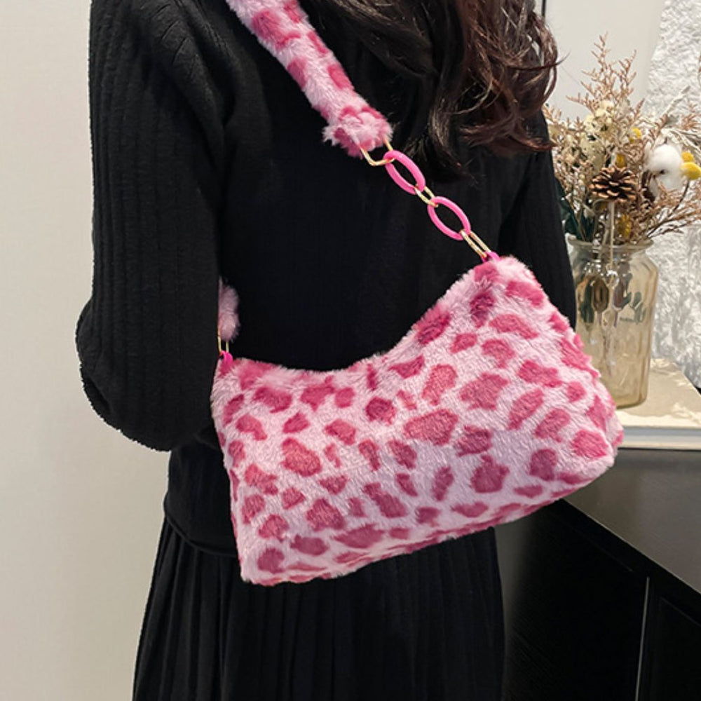 
                  
                    Leopard Fluff Shoulder Bag
                  
                