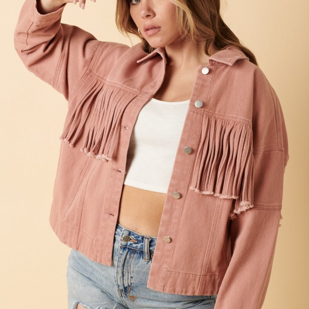 Mittoshop Fringe Detail Cotton Twill Jacket