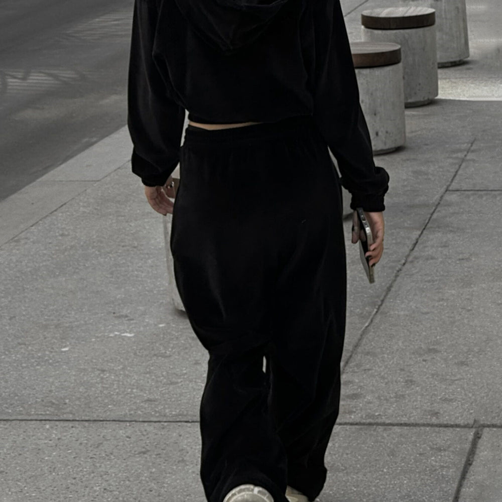 
                  
                    Zip Up Hoodie and Pocketed Pants Set - Black Ivory Apparel and Boutique
                  
                