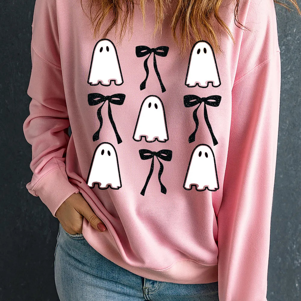 
                      
                        Ghost & Bow Round Neck Long Sleeve Sweatshirt
                      
                    