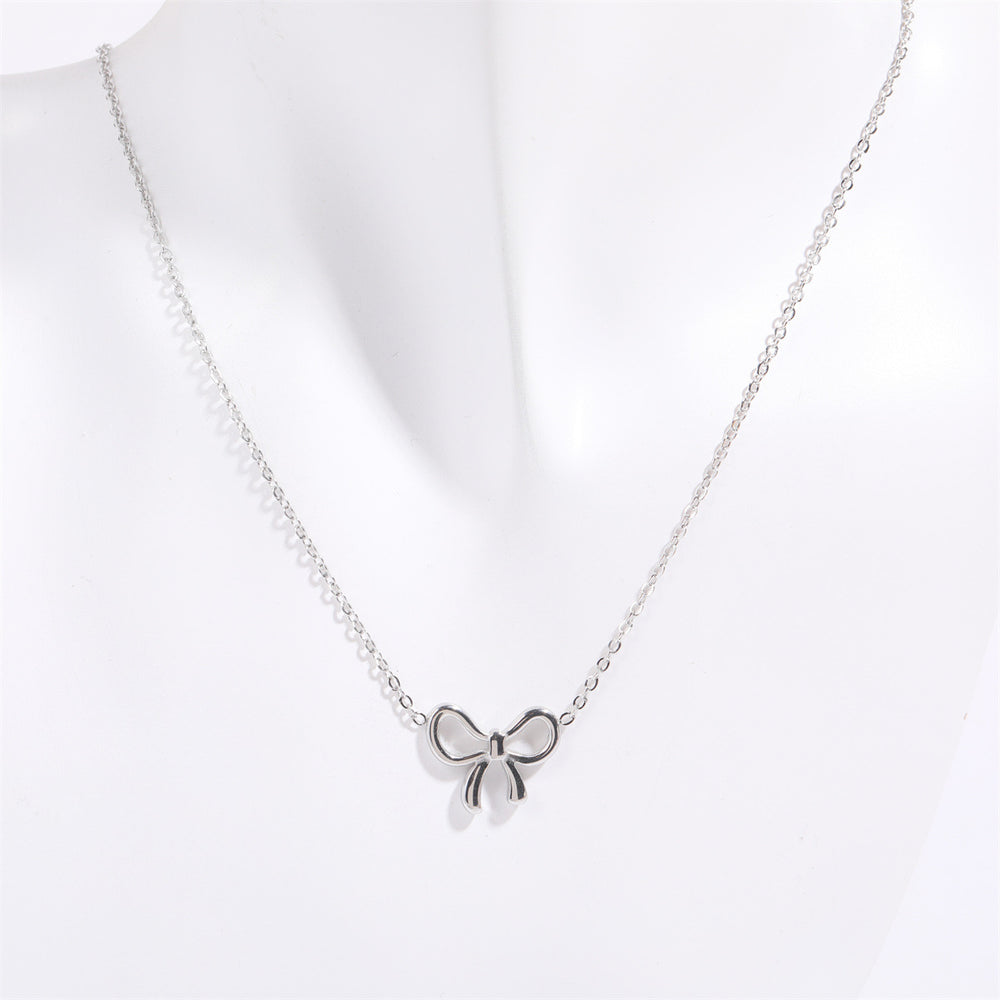 
                  
                    Titanium Steel Bow Pendant Necklace
                  
                