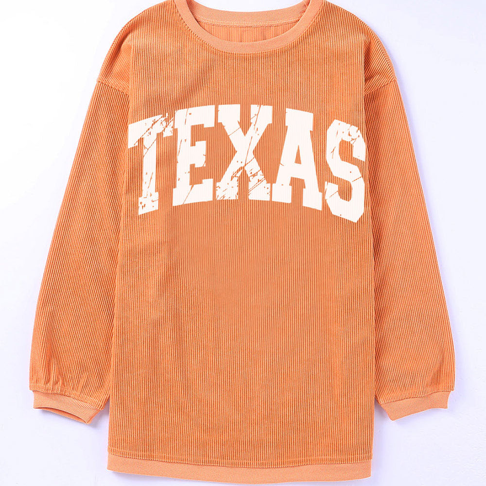 
                  
                    TEXAS Round Neck Long Sleeve Sweatshirt - Black Ivory Apparel and Boutique
                  
                