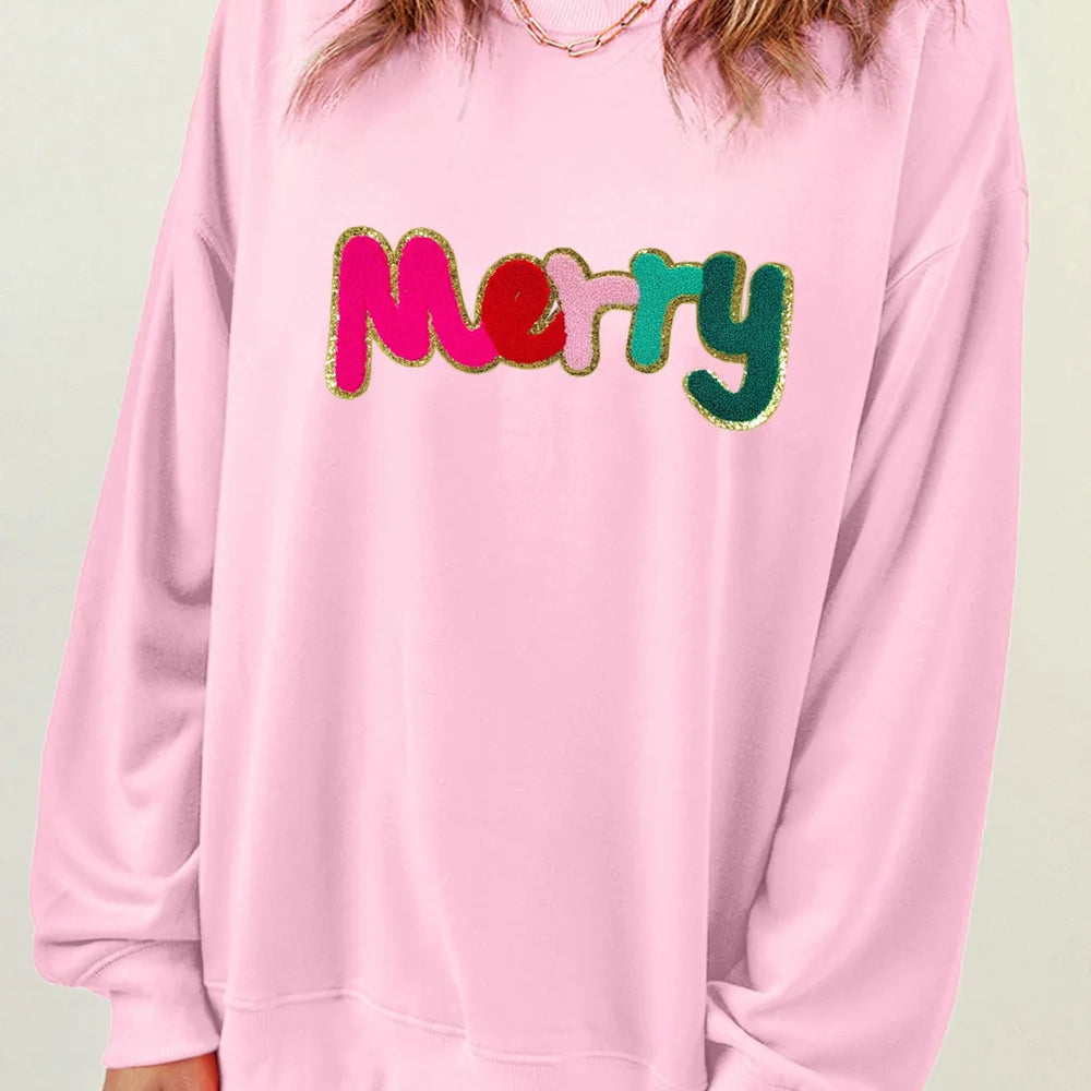 
                      
                        MERRY Round Neck Long Sleeve Sweatshirt
                      
                    