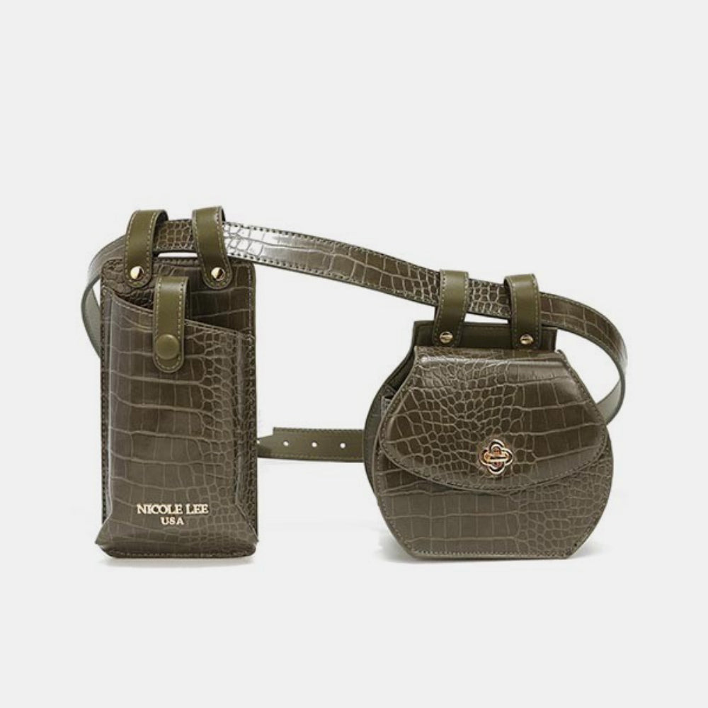 
                      
                        Nicole Lee USA 2 Piece Texture Belt Bag
                      
                    