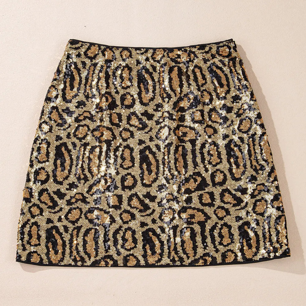 
                      
                        Strange Animal Sequin Leopard Mini Skirt
                      
                    